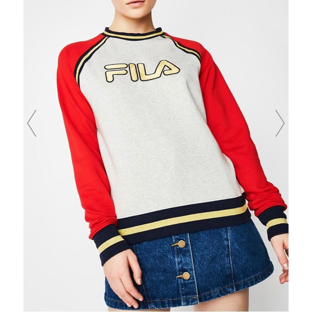 Fila Rafaella Sweatshirt Grey Red Size Small